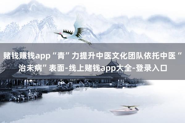 赌钱赚钱app“青”力提升中医文化团队依托中医“治未病”表面-线上赌钱app大全-登录入口